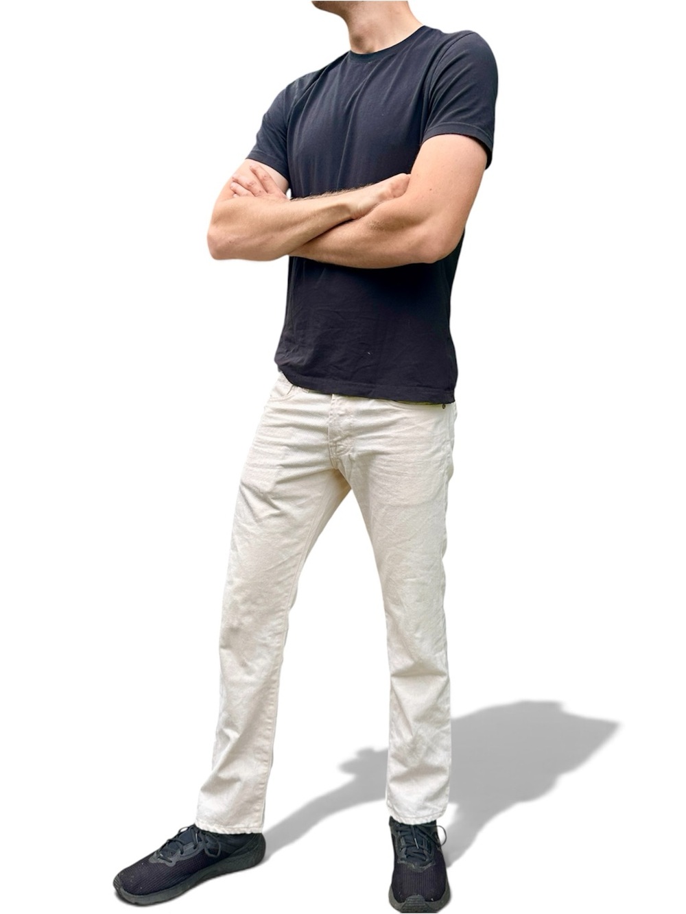 AG Adriano Goldschmied Matchbox Slim Straight Men’s Jeans | Ivory | Size 32